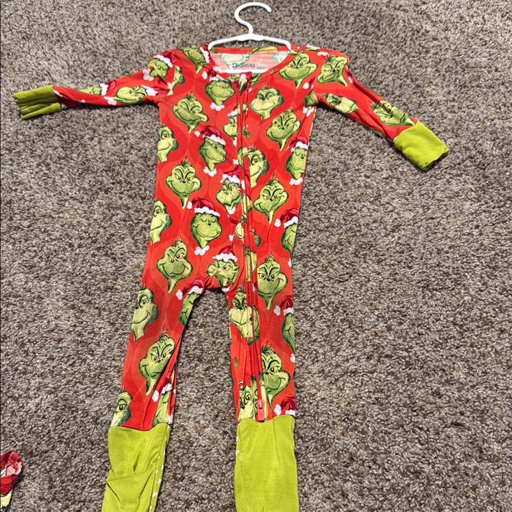 Dr. Seuss X Peanut Red and Green Bamboo Convertible One Piece Pajama